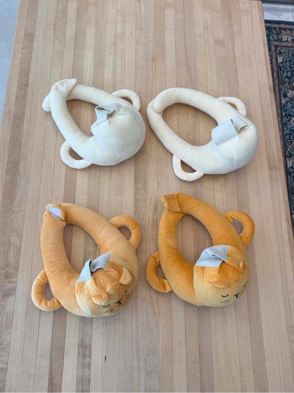 Plush Baby Bottle Feeders - Cream and Orange Cat